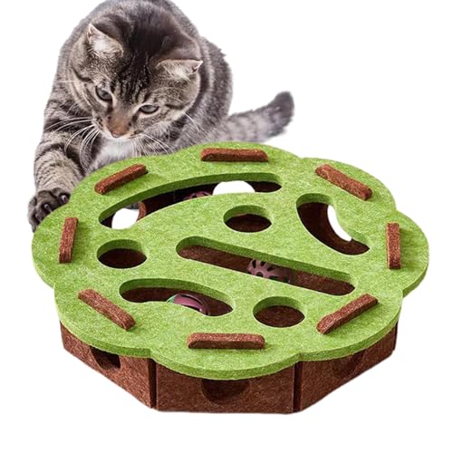Interaktives Intelligenzspielzeug - Puzzlespielzeug Für Katzen, Indoor Katzen Spielzeug Puzzle-Spielbox | Filz Labyrinth Spielbox Zur Indoor Beschäftigung Mit Kratztraining Und Jagdspielen Interaktives Intelligenzspielzeug - Puzzlespielzeug Für Katzen, Indoor Katzen Spielzeug Puzzle-Spielbox | Filz Labyrinth Spielbox Zur Indoor Beschäftigung Mit Kratztraining Und Jagdspielen von Generic