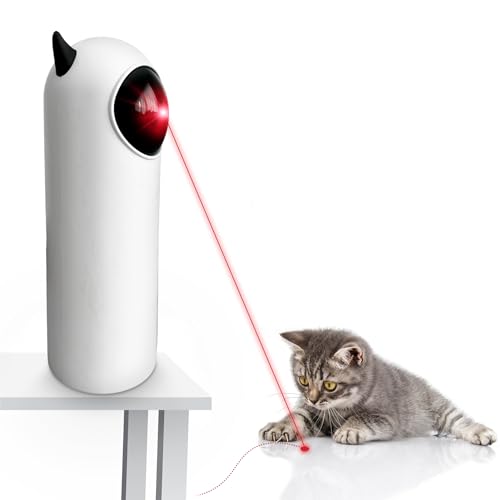 Interaktives bewegungsförderndes Katzenspielzeug mit automatischen & zufälligen Laserprojektionen - verstellbare Geschwindigkeit - Laserpointer für körperliche & geistige Aktivität für Ihre Katze von Generic