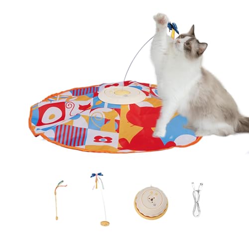 Juguetes Automáticos para Gatos De Interior,Juguetes Interactivos para Gatos De Interior,Juguete De Plumas De Gato Con Automática Recargable | Pluma Móvil, Mariposa Revoloteando, Juguetes para von Generic