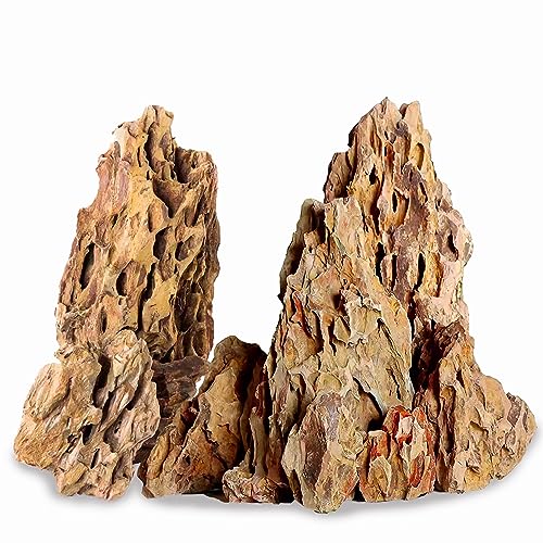 KINGRUI Natürliche Aquarium-Steine, Drachenstein, 5,1–10,2 cm, für Aquarien, Landschaftsbau, Aquarium-Dekoration (2,3 kg) von Generic