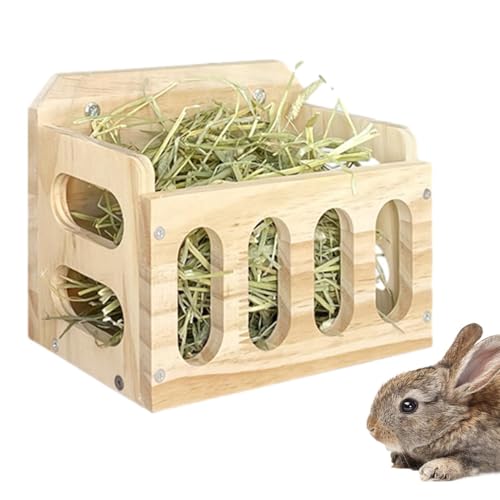 Kaninchen -Heu -Feeder - Hay Feeder Meerschweinchen | Kaninchen Heuregal | Heuhärte | Meerschweinchen -Heu -Rack | Holzhalterregal | Bunny Hay Feeder für kleine Haustiere Hasen Meerschweinchen von Generic