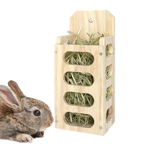 Kaninchen -Heu -Feeder - Hay Feeder Meerschweinchen | Kaninchen Heuregal | Heuhärte | Meerschweinchen -Heu -Rack | Holzhalterregal | Bunny Hay Feeder für kleine Haustiere Hasen Meerschweinchen von Generic