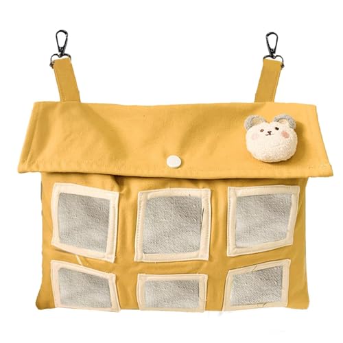 Kaninchen-Heubeutel – Meerschweinchen-Beutel, Kaninchen-Futterbeutel | Hochwertige, robuste Aufbewahrungstasche aus Holz mit niedlichem Hasen-Heu-Design, langlebige Kaninchen-Heu-Futtertasche zum Aufh von Generic