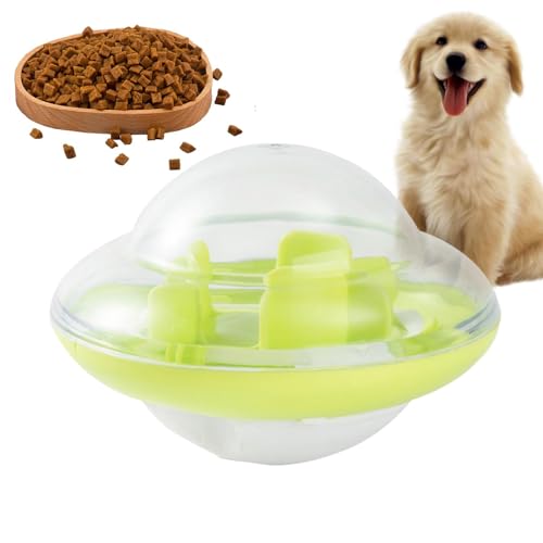 Katze Slow Feeder Bowl - Haustier Spielzeug Verlangsamt Fütterungsball in UFO-Form | Hundefutter Puzzle Feeder, Katze Fressnapf, Futternapf Welpenspielzeug für Trocken-, Roh- oder Nassfutter von Generic