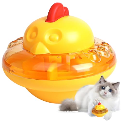 Katzen-Leckerli-Spender-Spielzeug, Leckerli-Puzzle-Spielzeug für Katzen | Kätzchen-Snacks-Versuchungsspielzeug | Katzenfutterspender, Slow Feeder, Hühnerförmiges Futterspielzeug, Kätzchen-Leckerli-Spi von Generic