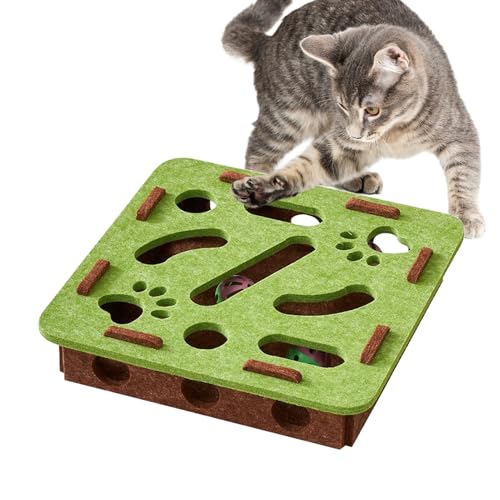 Katzen-Puzzle-Spielzeug – Intelligenz-Trainingsspielzeug | Katzen-Futtersuche sensorische Glocken-Futterstation für geistige Stimulation Langeweile Linderung Seniorenwelpentraining Indoor Outdoor Katzen-Puzzle-Spielzeug – Intelligenz-Trainingsspielzeug | Katzen-Futtersuche sensorische Glocken-Futterstation für geistige Stimulation Langeweile Linderung Seniorenwelpentraining Indoor Outdoor von Generic