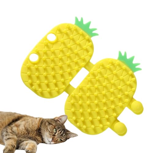 Katzen-Selbstkratzer,Selbstpflegender Katzenkratzer,Ananas-Design, Katzenbacken-Selbstkratzer | Katzenwand-Eckenpfleger, weiche Gesichtskratzerbürste, interaktives Katzenspielzeug, Katzenkratzmassageg von Generic