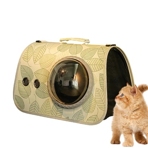 Katzen-Tragetasche, Haustier-Tragetasche, Haustier-Tragetasche, Haustier-Umhängetasche, transparentes, belüftetes Design, atmungsaktive Haustier-Tragetasche, bequeme Katzen-Hunde-Tasche mit Reißversch von Generic