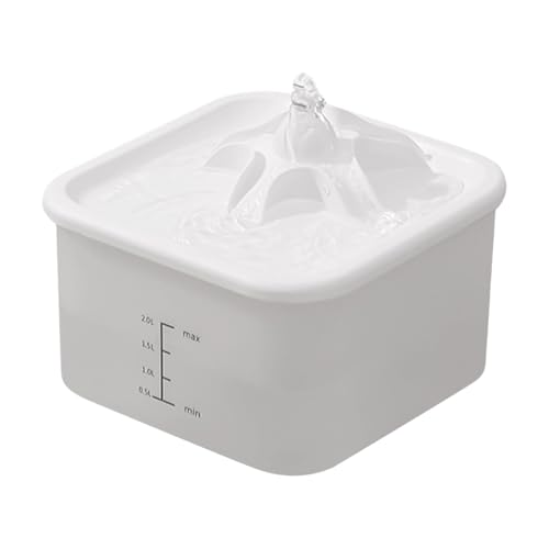 Katzen Wasser Trinkbrunnen | Katze Automatischer Trinker mit Filter | 2L Katzen Automatischer Vulkanstil Wasserspender für Haustiere, Katzen, Hunde, Welpen von Generic