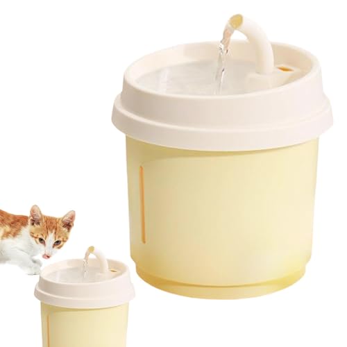 Katzen Wasserbrunnen - Haustier Trinkspender - 1.8L Modern Katze Wasserbrunnen zum Trinken, Geräuschloser Haustier Wasserbrunnen für Welpen Kätzchen von Generic