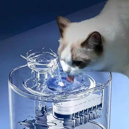 Katzen-Wasserbrunnen PC-Material Automatischer Wasserspender Haustier Wasserbrunnen mit Ultra-leiser Pumpe von Generic