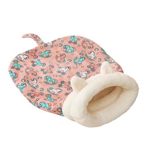 Katzenbeutelbett - Samt & Baumwolle gemütliche Höhle mit Schwanz, Plüschkissen -Pad | 55x45cm Soft Kuschelsack für Kätzchen & Welpen unter 17,6 lbs, unterhaltsamer Tunnel und Schlafmatte für Spiel und von Generic