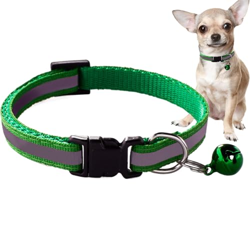 Katzenhalsband, reflektierendes Hundehalsband mit Glöckchen, reflektierendes Nylon, leicht, niedlich, Schnellverschluss, Haustierzubehör für Welpen, Kätzchen, Halskette, Schleife Katzenhalsband, reflektierendes Hundehalsband mit Glöckchen, reflektierendes Nylon, leicht, niedlich, Schnellverschluss, Haustierzubehör für Welpen, Kätzchen, Halskette, Schleife von Generic