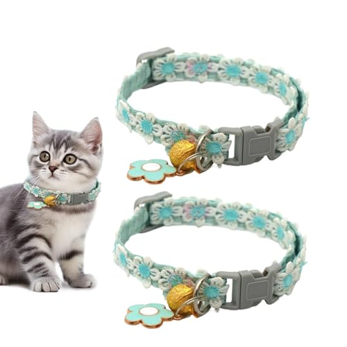 Katzenhalsband mit Glocken, Kätzchenhalsband, 2 x Kätzchen-Halsbänder mit Schnalle, bequem, verstellbar, für Spaziergänge im Freien, Reisen, Training Katzenhalsband mit Glocken, Kätzchenhalsband, 2 x Kätzchen-Halsbänder mit Schnalle, bequem, verstellbar, für Spaziergänge im Freien, Reisen, Training von Generic