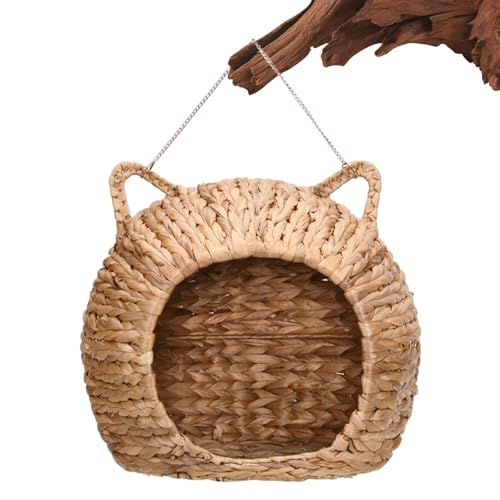 Katzenhaus aus Rattan - Katzennest aus Rattan - Katzenhaus aus Rattan, Kuppel für Katzen aus Rattan, hängendes Katzenhaus in natürlichem Design, handgewebtes Katzenhaus, Nid von Generic