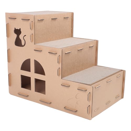 Katzenhaus aus Wellpappe, Katzenkratzbox, Spielruhebett von Generic