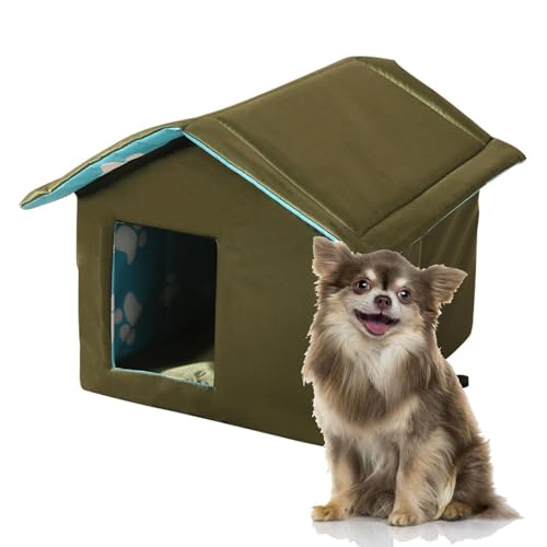 Katzenhaus für draußen, Katzenhaus für den Winter, faltbar, für Katzen – tragbares und langlebiges Outdoor-Katzenhaus mit abnehmbarer weicher Matte von Generic