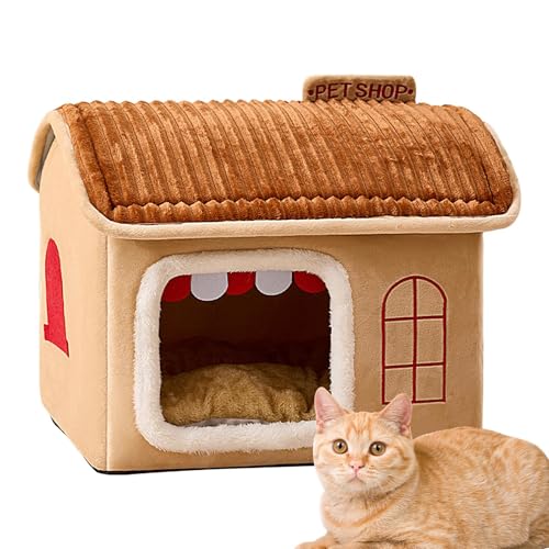 Katzenhöhlen für Hauskatzen, Kätzchenbetten für Hauskätzchen | Thermal Kitten House Indoor-Katzenhaus,Waschbares Katzenbett, wiederverwendbares Schlafbett für Heimtierhandlungen von Generic