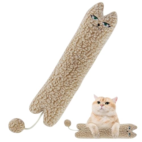 Katzenkauplüsch,Katzenkaukissen | Kauspielzeug Interaktives Spielzeug für Katzen aus weichem Plüsch | Pillow Cat Kick Toys Interessantes weiches Kätzchen-Beißspielzeug für Trainingsunterhaltung von Generic