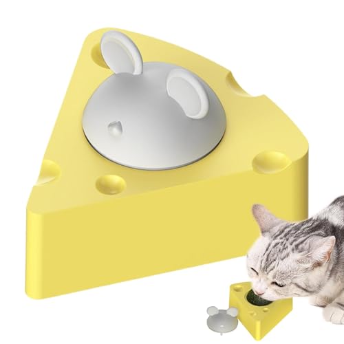 Katzenminze-Spielzeug für Katzen,Katzenminze-Spielzeug für Kätzchen - Um 360 Grad drehbares Käse-Haustierspielzeug,Mehrzweck-Kauspielzeug für Haustiere, süßes Katzenspielzeug für Hauskatzen von Generic