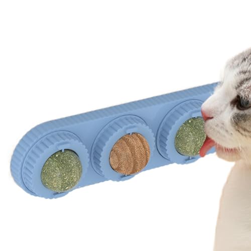 Katzenminzenbälle zum Aufkleben an der Wand, Wandkugel aus Katzenminze, rotierender Ball aus Katzenminze, Spielzeug für Katzenwand, Zahnreinigungsspielzeug Katzenminzenbälle zum Aufkleben an der Wand, Wandkugel aus Katzenminze, rotierender Ball aus Katzenminze, Spielzeug für Katzenwand, Zahnreinigungsspielzeug von Generic