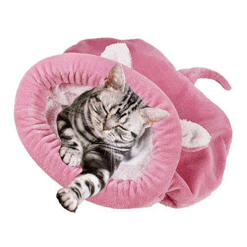 Katzenschlafsack, Winterschlafsack für Katzen | 40 x 40 cm für Katzen im Innenbereich – selbstwärmende Matte für Katzen und Hunde, Plüsch, für Kätzchen, Umarmen, S von Generic