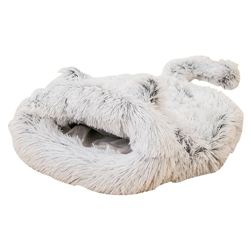 Katzenschlafsackbett – Gemütliches Hundeversteck, Moderne Hundehöhle | Pet Supplies Wintertaschen-Katzennest, Weiches, Gemütliches Welpenbett, Bequemer Katzensack, Geschlossener Katzenschlafsack, Warm von Generic