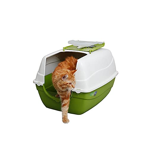 Katzentoilette Clamshell-Typ Große vollständig geschlossene Katzentoilette Spritzwassergeschützte Toilette Katzenkot Box ist langlebig und leicht zu reinigen Haustiertoilette (Farbe: C) von Generic