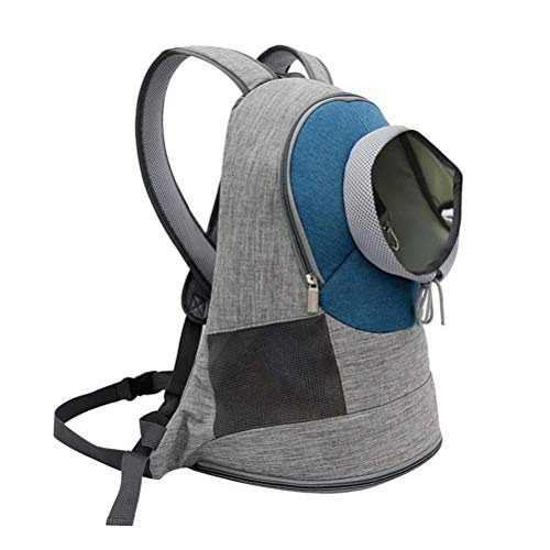 Katzentragetasche Hund Reisetaschen Haustier Tragbare Welpentrage Atmungsaktiv Outdoor Haustier Tragetasche Rucksack (Farbe: Blau, Größe: Large), Packbarer Ultraleichter Rucksack von Generic