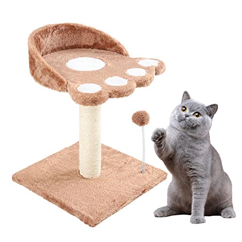 Katzenturm | Cat Paw Pet House Tower mit Kratzbaum,Activity Center Haustierspielhaus, Kratzbaumhäuser, Kletterständer, Kippschutz mit Ball für spielende Katzen, Kätzchen, ße von Generic