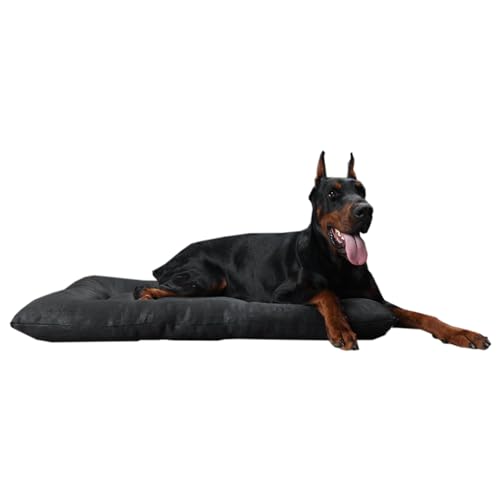 Kaufeste Hundebetten für große Hunde, Hundekäfig-Bett, 107,7 x 71,1 cm, kaufest, unzerstörbare Hundebox-Matte, kaufest, Hundebett, langlebig, kaufest, Schwarz von Generic