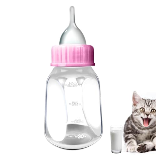Kitten Bottle - 120ml Pet Bottle Kit | Pets Milk Feeding Bottle | Feeding Bottle | Small Cat Breast Feeders | Teat Bottle for newbborn Kittens, Puppies, Rabbits, Small Animals, Cat Feeding Tool von Generic