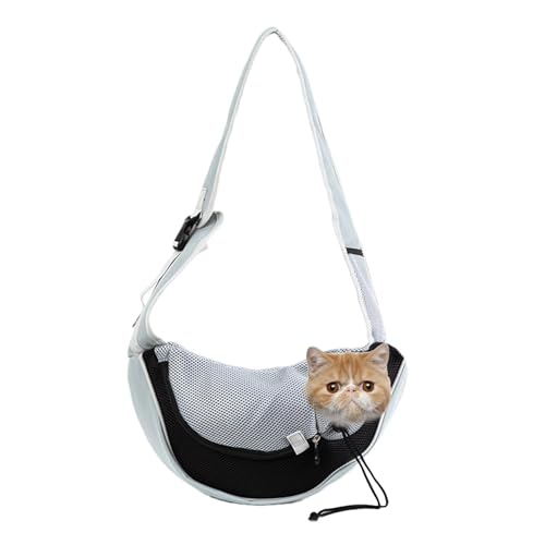 Kleine Hundetragetasche, Hundetragetasche - Freisprech-Tragetasche für Haustiere | Sicherer Sling Bag Carrier, verstellbare Hundetragetasche, Katzentrage für kleine Hunde und Katzen, bis zu 6 kg von Generic