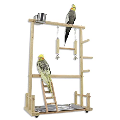 Kletterspielzeug für Vögel Haustier Klettern Dekoration Schaukel Training Sitzstange Papageien Käfig Spielzeug Gym Kauspielzeug Playstand Vogel Sitzstange Ständer für Sittiche von Generic