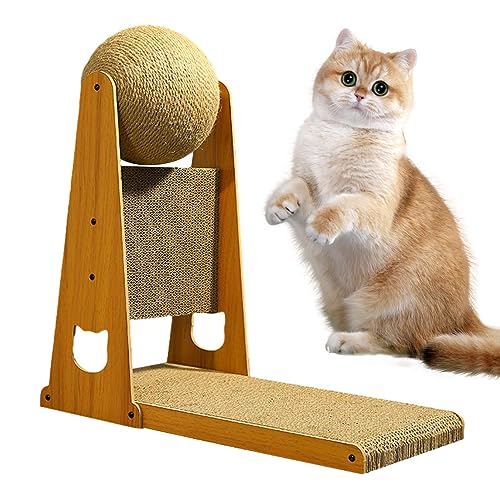 Kratzbaum für Katzen, L-Form, eleganter Sisalball für Katzen, Kratzfest, Katzenbett, abnehmbares Katzenspielzeug für Hauskatzen von Generic