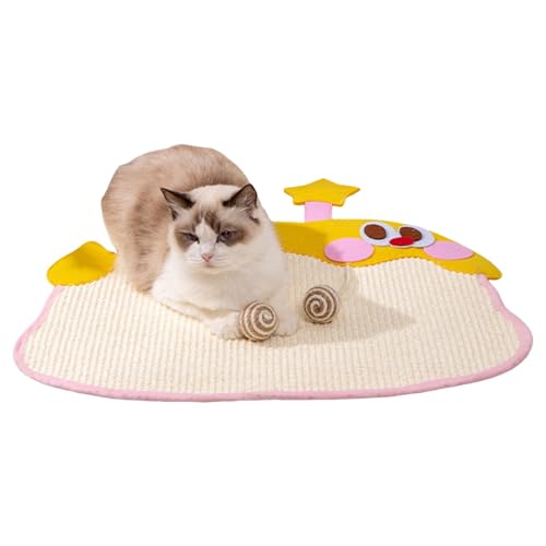 Kratzmatte Für Katzen – Langlebige Sisal-Kratzmatte, Natürliches Sisal-Hängestern-Pad | Kratzmatte Für Hauskatzen, Hängender Kratzbaum Für Hauskatzen von Generic