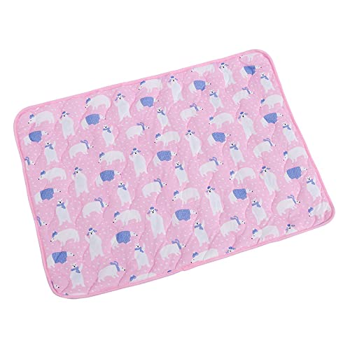 Kühlmatte Hund Kühlmatte Für Hunde Eispad Für Haustiere, Sommerkühlung, Eisseide, Isomatte, Katze, Sofa, Anti-Biss-hundeeis-pad, Haustiermatte, Dick Bedrucktes Rosa, S 40 X 50 cm von Generic