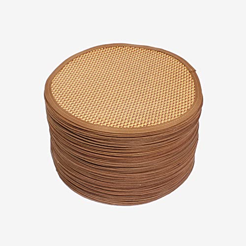 Kühlmatte Hund Kühlmatte Für Hunde Haustiermatte, Strohmatte, Hundematte, Rattan-bambusmatte, Sommer-eismatte, Passende Hundehütte, Rund/oval, 50 * 65 von Generic