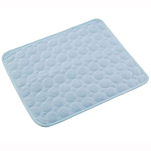 Kühlmatte Hund Kühlmatte Für Hunde Pet Supplies Sommermatratze Haustiermatte Ice Silk Cool Pet Zwinger Katzennest, Hellblau, S (50 * 40cm) von Generic