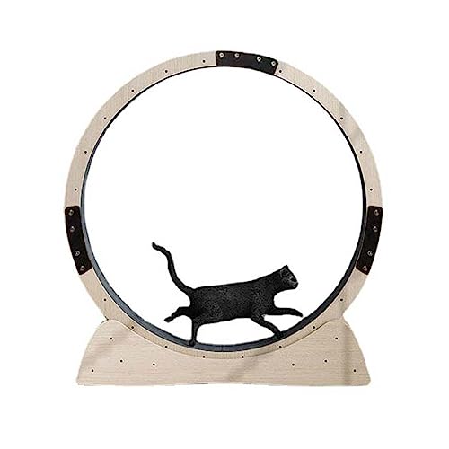 Laufband für Katzen Pet Laufband Spinner Übung Rad Laufrad Katze Klettergerüst Gewichtsverlust Gerät Pet Spielen Spielzeug Fitness (Farbe : Natural, Size : 114x93x41cm) von Generic