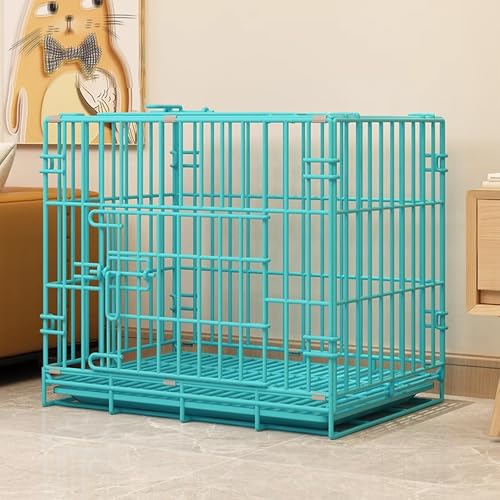 Laufstall, Hundekäfig, Laufstall, Käfige Indoor Groß Klappbar(Blue,50 * 35 * 42cm) von Generic