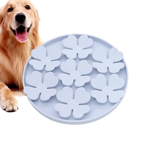 Leckpad für Hunde – Erdnussbutter-Langsamfütterer, Puzzle-Futterspender mit Saugnapf | Erhöhtes Blumendesign, ideal für Wasser, Joghurt, Nass- oder Trockenfutter, Linderung von Langeweile, Haustiertra von Generic