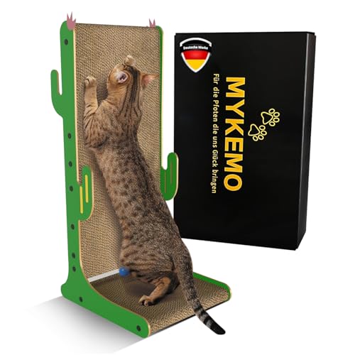 MYKEMO Kratzbrett Katze L-Form 80 cm Robustes Kratzbrett mit Spielball, Kratzpappe für Katzen, ideal zum Anlehnen an die Wand, großes kratzpappe von Generic