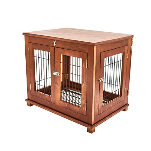 Moderne Hundebox aus Holz, für den Innenbereich und kleine Hundehütte, perfekt für kleine Hunde, Holz-Finish von Generic