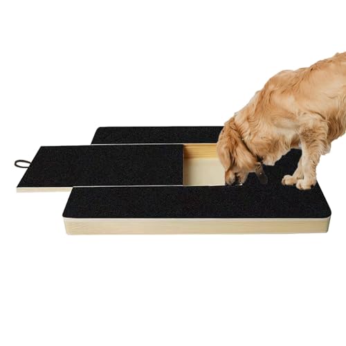 Nagelfeilenbrett für Hunde – ausziehbarer Nagelschleifer aus Holz | Haustier-Kratzbrett-Spielzeug, Schleifpapier-Hundenagelfeilenbrett mit integrierter Snackbox zum Schutz von Böden, Sofas, Teppichen von Generic