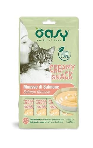 Oasy Snack Katze - Creamy Snack Lachs-Angebot-3 Packungen à 4 x 15 g von Generic