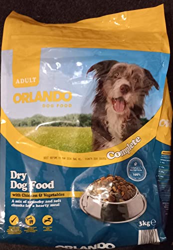 Orlando Trockenfutter für Hunde mit Huhn & Gemüse 3 kg von Generic