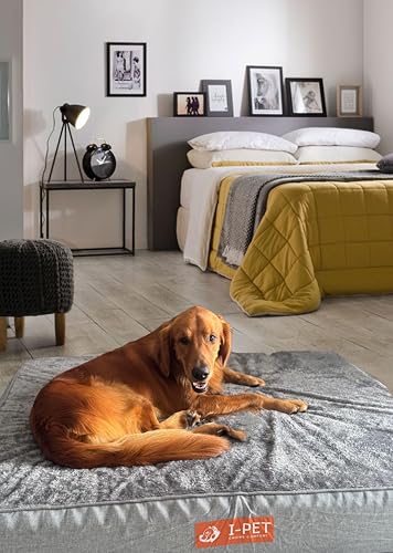 Extra großes orthopädisches Hundebett, abnehmbares und waschbares Schlafsofa für sehr große Hunde, XL-Memory-Foam-Bett mit rutschfester Unterseite, 17,8 cm, menschliches Hochbett von Generic