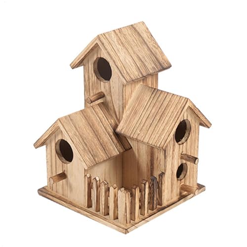 Outdoor -Vogelhaus, Vogelnest unfertigte unbemalte, hölzerne Vogelhaus Nistkasten Versammlung Outdoor und Farbe Vogel Haus Mädchen von Generic