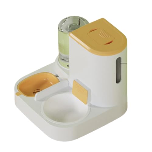 Pet Feeder Futter- und Wasserspender Automatisch Kleintier 2-in-1 (Gelb) von Generic